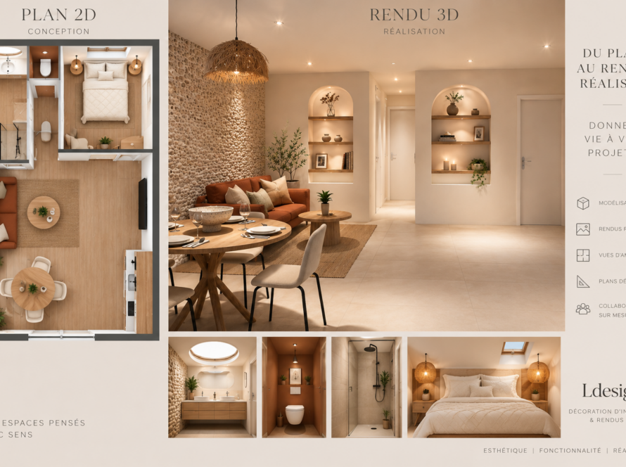 Plan 2D et rendu réaliste 3D – Ldesign
